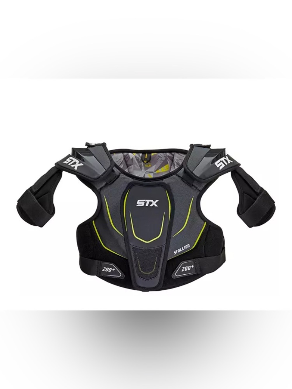 STX Youth Lacrosse Chest Protector, & Arm Pads - Black with Neon Yellow